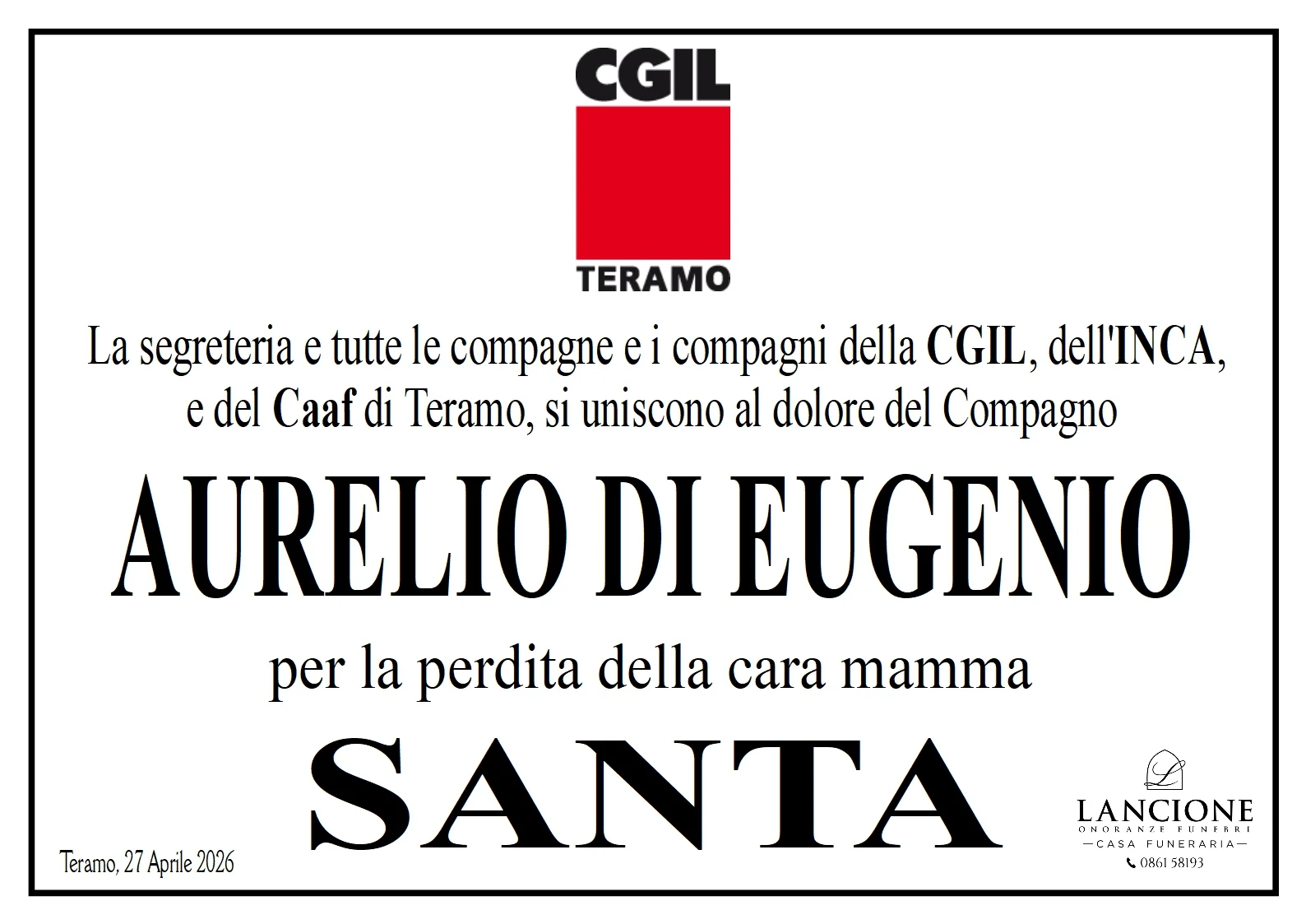 Manifesti di partecipazione — Santa D'Ascenzo - Immagine 2