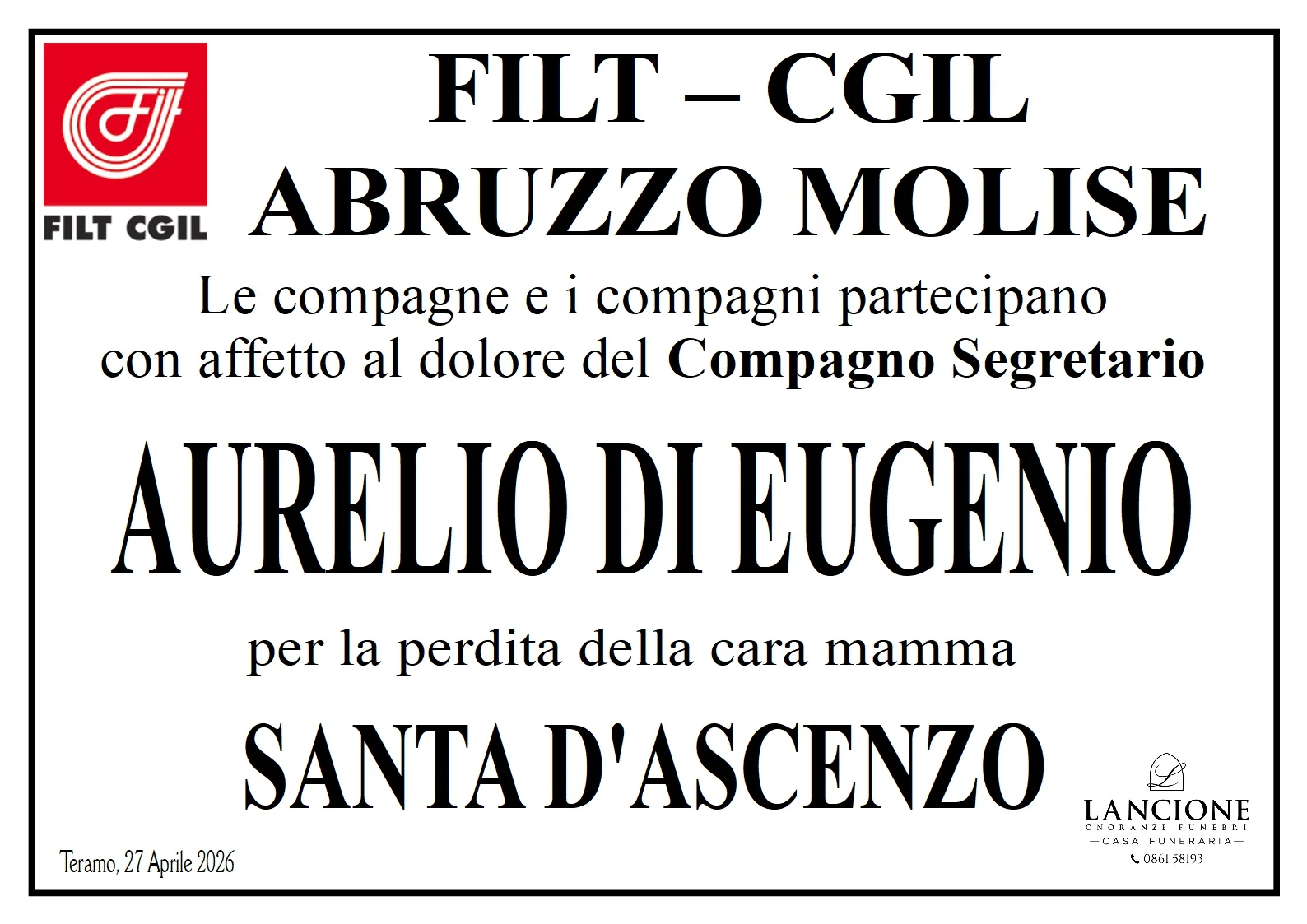 Manifesti di partecipazione — Santa D'Ascenzo - Immagine 3